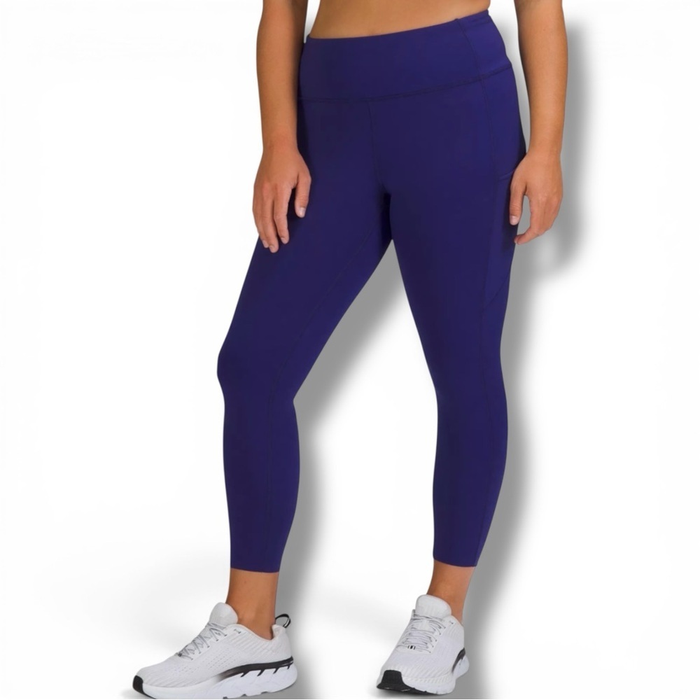LULULEMON Fast and Free High-Rise Leggings - Larkspur 25” Size 14